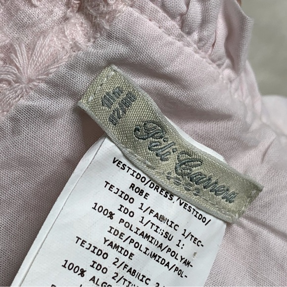 Pili Carrera Baby Girl Pink Lace Short Sleeve Dress 18 Months Mande in Spain - Picture 12 of 13